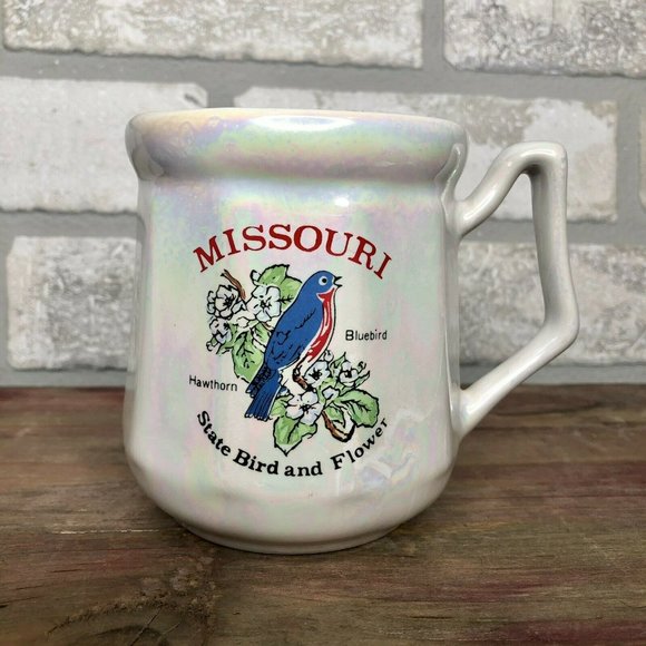 Missouri Souvenir Coffee Mug State Pearl Lusterware - Picture 2 of 9